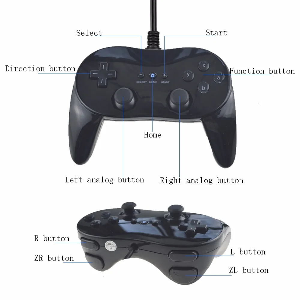Мини классический контроллер Pro для Nintendo Wii аксессуары пульта дистанционного