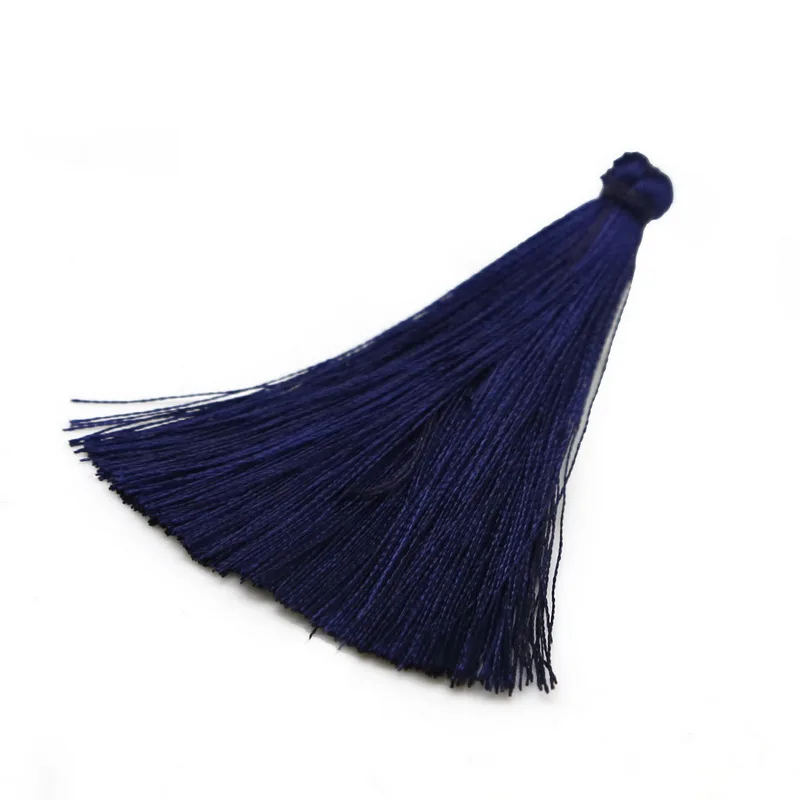 Dark purple Китайская кисточка с узлом, 2 шт./лот, 65 мм, одежда, шелковая кисточка, подвеска для ручной работы, кисточка, серьги, одежда, Декор, шитье и ремесло, материал - Цвет: Dark purple