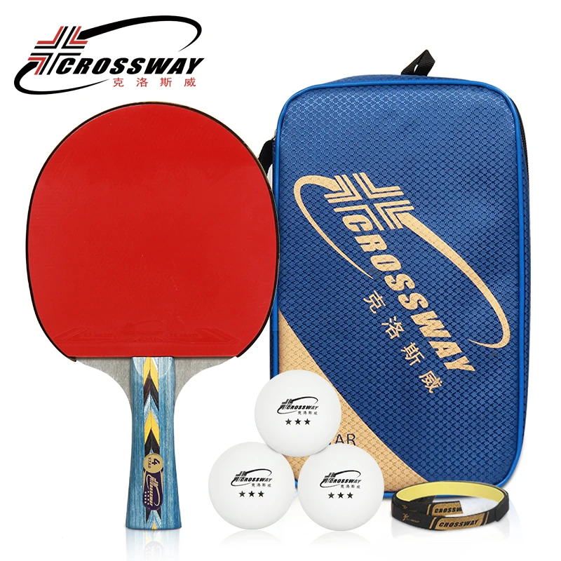 CROSSWAY Профессиональный Настольный теннис ракетка горизонтальный прямой захват