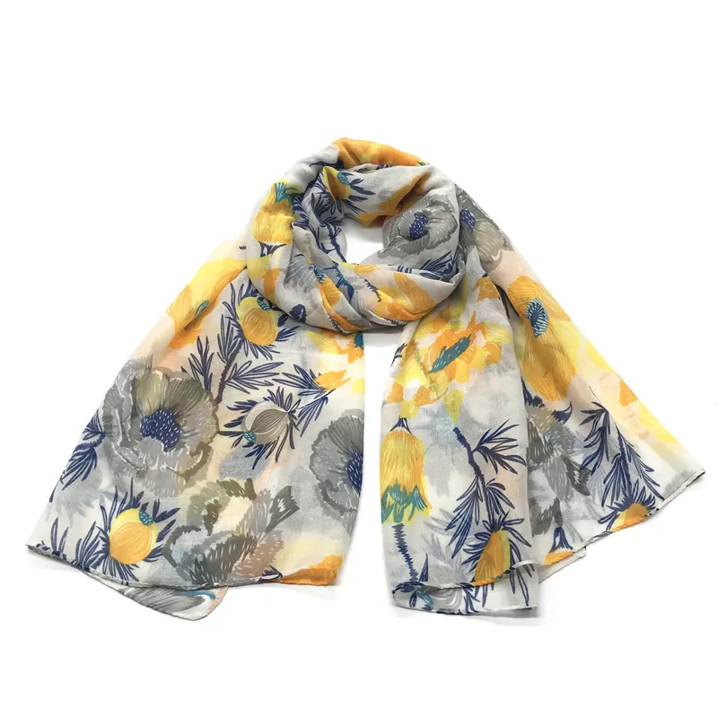 

1 pcs Hot sale fashion flower print high quality scarf/scarves shawls foulard bandana Muslim hijab women scarf