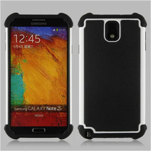 Белый Противоударный пластиковый защитный чехол для samsung Galaxy Note III 3 N9000 N9002 N9005 Hybrid - Цвет: Белый