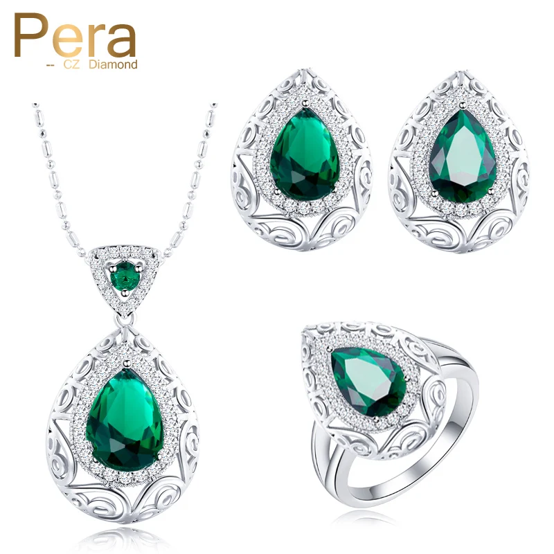 3 шт. набор ювелирных украшений с зеленым камнем|3 pcs jewelry set|fashion setjewelry sets |