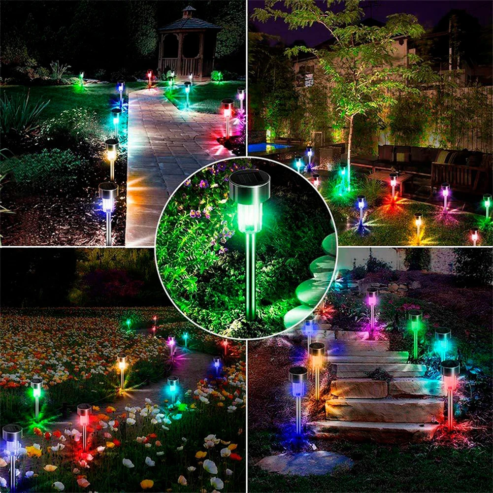 Solar Pathway Lights Outdoor, LED Solar Garden Lights Waterproof Auto On/off Solar Landscape Lights for Lawn Patio Yard