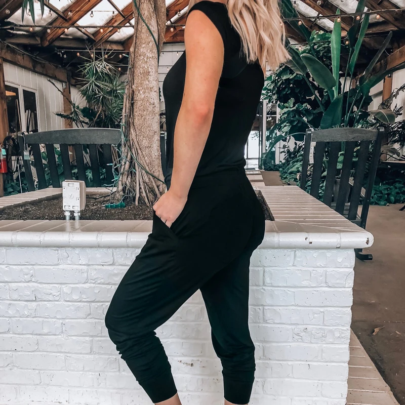 ELSVIOS летний женский комбинезон с открытыми плечами и коротким рукавом