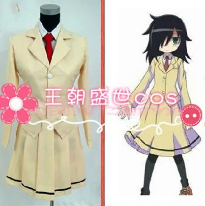 Аниме Watamote Kuroki Tomoko Косплей Костюм Школьная форма костюм Бесплатная доставка |