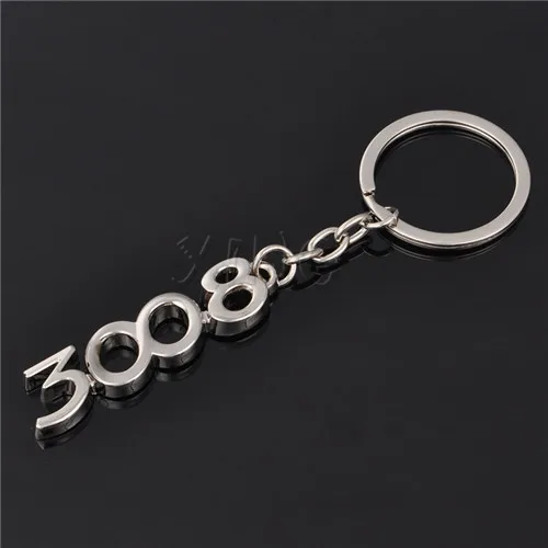for 3008 Keychain Автомобильные брелки брелок Авто цифровые Брелоки для ключей брелок крепление для peugeot 206 207 307 308 408 508 3008 автомобильные аксессуары - Название цвета: for 3008 Keychain