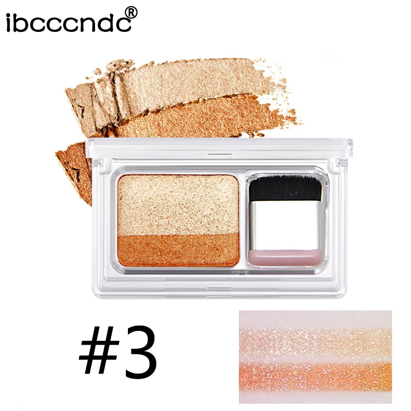 Совершенно новая палитра блестящих теней для век 2 цвета косметика в Корейском