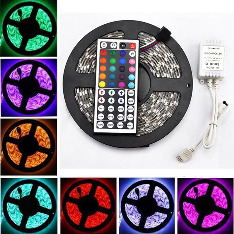 Водонепроницаемая светодиодная лента SMD 5050 RGB IP65 12 В постоянного тока 5 м гибкая 60