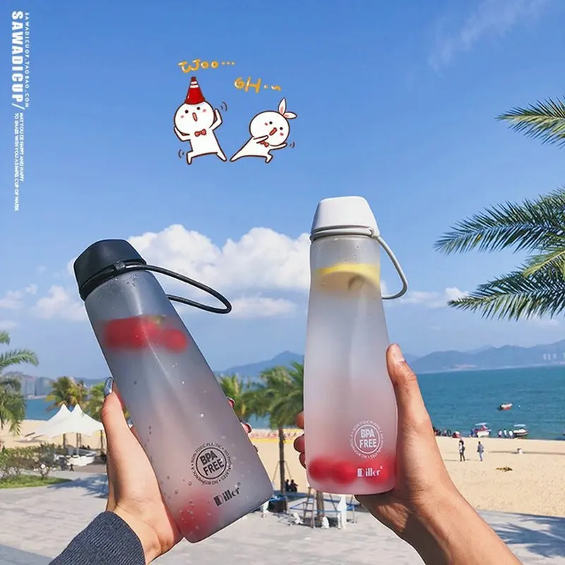 Спортивная бутылка для воды многоразовая тритановая без BPA пластиковая наружная