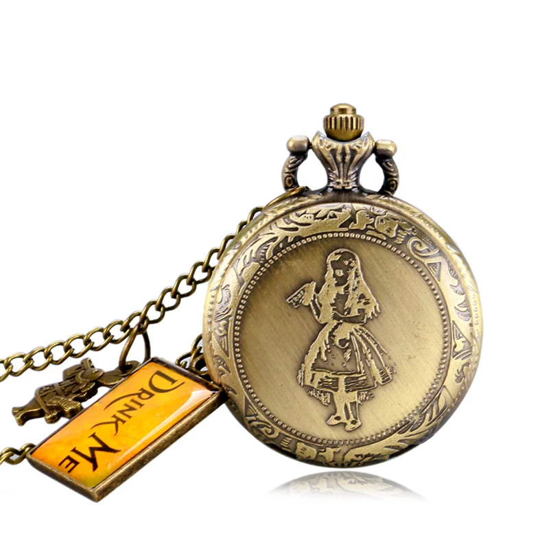 Мужские и женские винтажные часы Алиса в стране чудес|rabbit pocket watch|pocket watchalice in