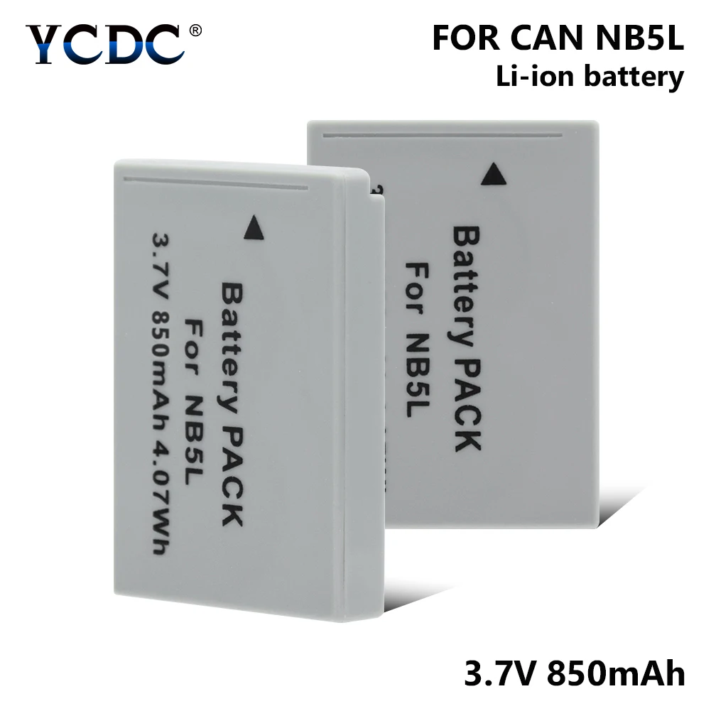 1/2 шт NB5L NB-5L NB 5L перезаряжаемый 3,7 V 850mAh литиевый аккумулятор для камеры Canon Powershot SD700 IS SD700IS/SD790 IS SD790IS