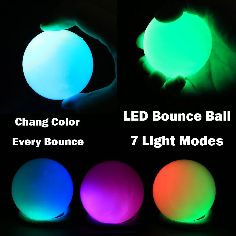 Magic LED Ball Changing Color Every Bounce 7 Light Modes Fusion Ball Interest children's toys Jouets pour enfants#g11