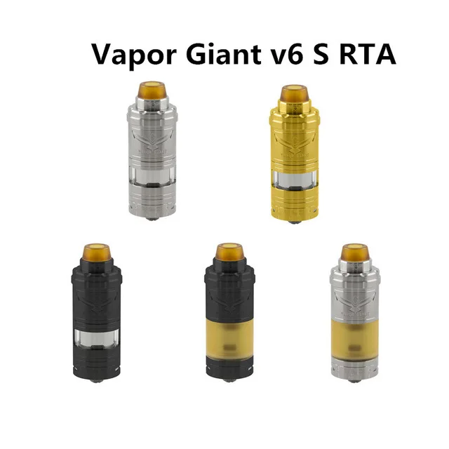 Новейший пар гигантский бак V6S RTA емкость 23 мм 5 мл 316ss регулируемый нижний