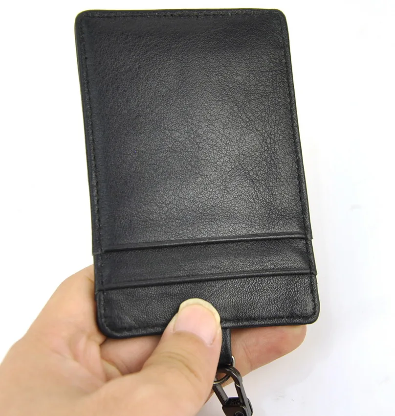 Держатель для документов из натуральной кожи мужчин и женщин тканый ремешок