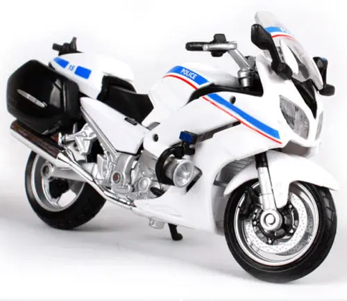 1:18 Модель мотоцикла белый Yamaha FJR 1300A полицейский гоночный мото литой мотоцикл