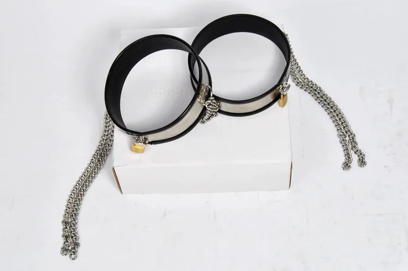 Пояс верности из нержавеющей стали для мужчин и женщин черный силиконовый бандаж