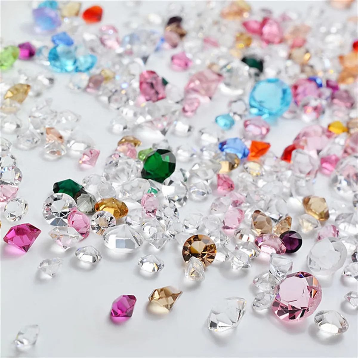 AB красочные прозрачные Стразы для ногтей Прозрачный кристаллический алмаз 10 г