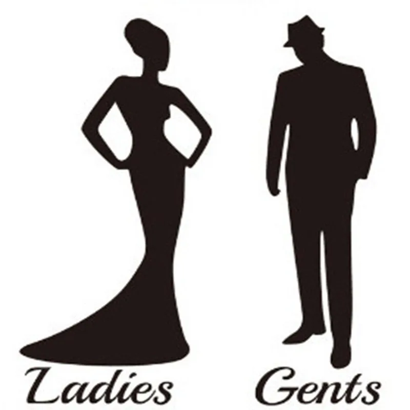 Креативная гардеробная Женская и мужская модель наклейки на стену Декор