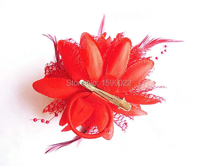 2 шт./лот свадебные заколки для волос с перьями и цветами латинских танцев