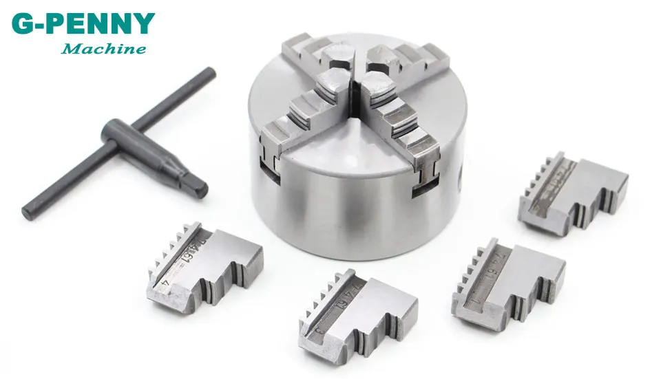 CNC 4-я ось/ось 100 мм 4 кулачковый патрон Самоцентрирующийся ручной патрон 4-кулачковый для фрезерного станка с ЧПУ Токарный станок с ЧПУ