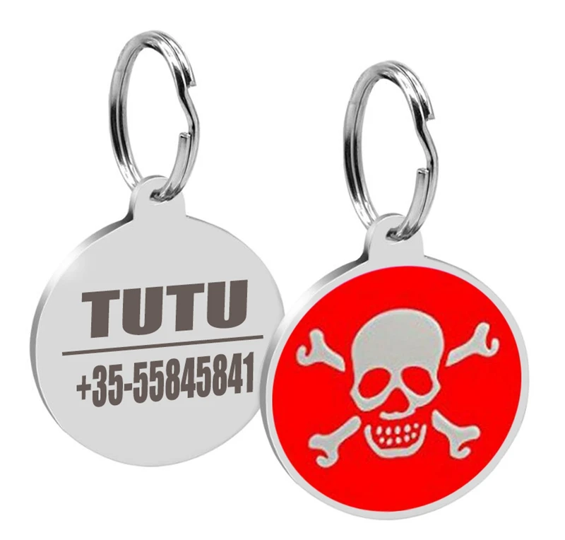 Забавный дизайн бирка для удостоверения личности щенка собаки из нержавеющей