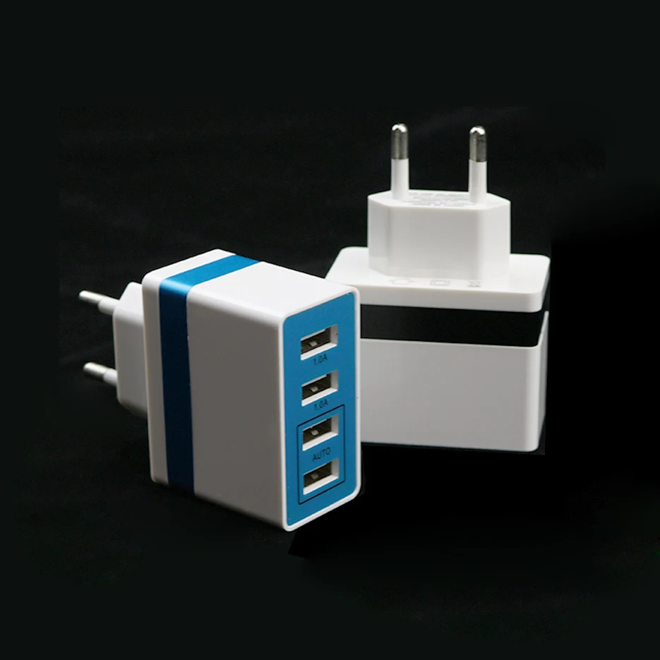 4 USB адаптер переменного тока зарядное устройство для телефона 5 V/4.2A EU быстрая