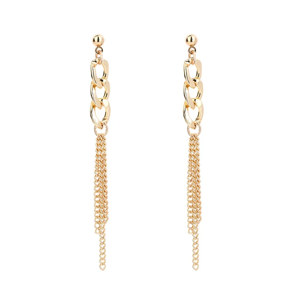 Женские серьги подвески HanCheng длинные висячие с цепочкой Ювелирное