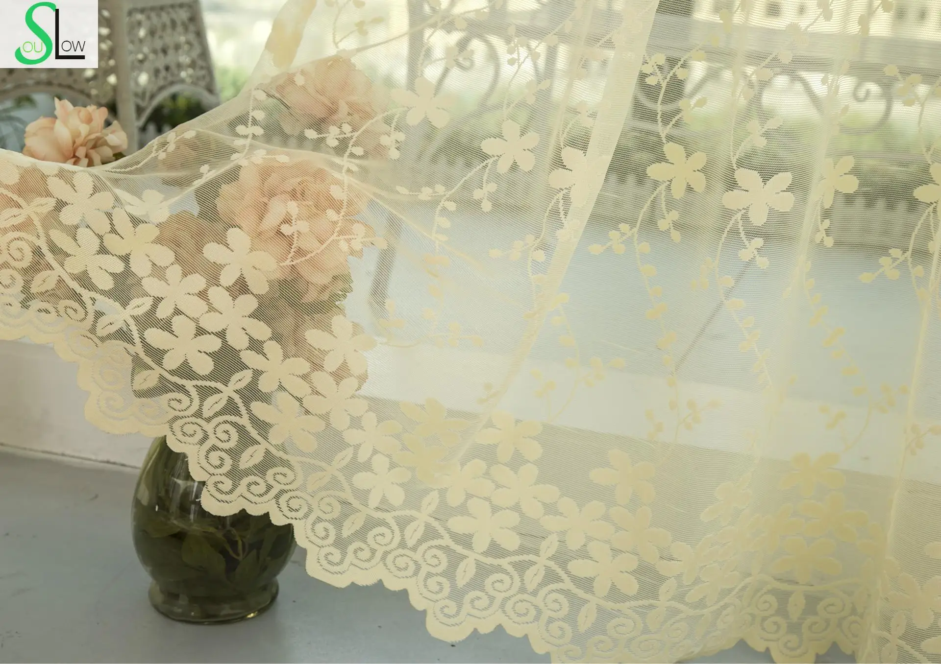 Розовые кремовые светильник желтые занавески Slow Soul плиссированные европейские