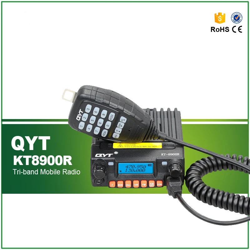 Мини Мобильный приемопередатчик QYT KT 8900R трехдиапазонное мобильное радио 136 174/240