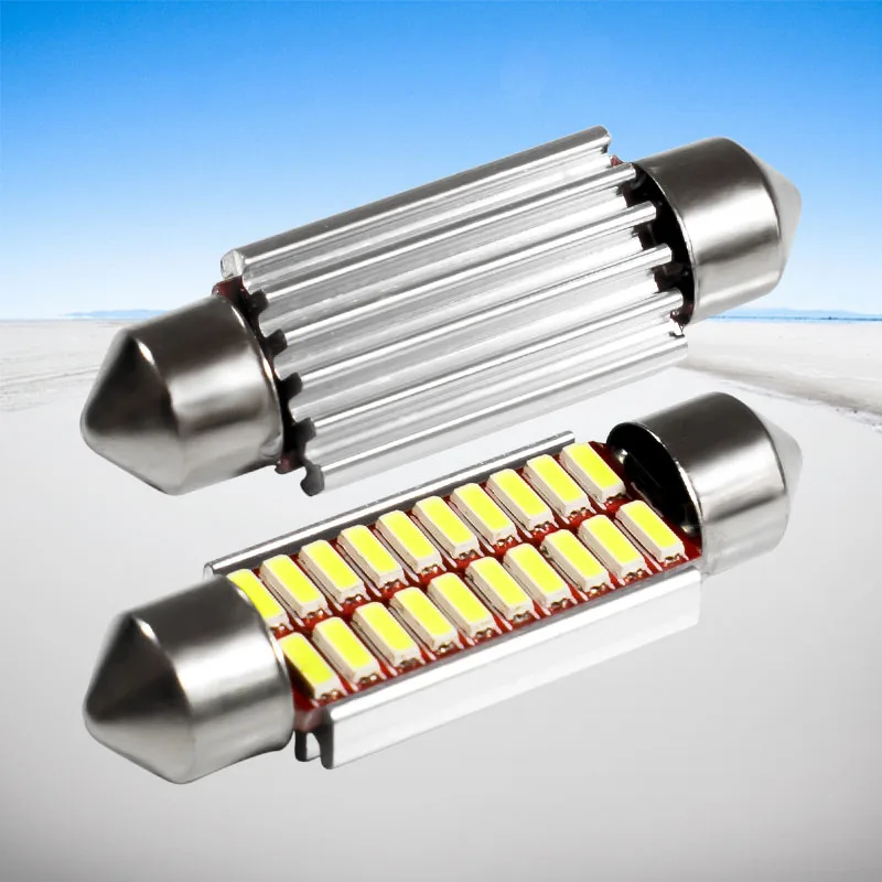Новинка суперъяркая Светодиодная лампа CANBUS 39 мм 6413 C5W C10W SV8.5 20 SMD 4014 Автомобильная