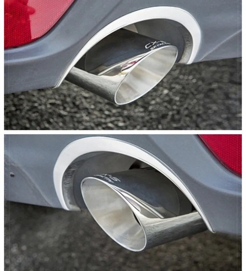 2 шт. наконечник глушителя выхлопной трубы из нержавеющей стали для MAZDA CX 5 CX5 2012 2013