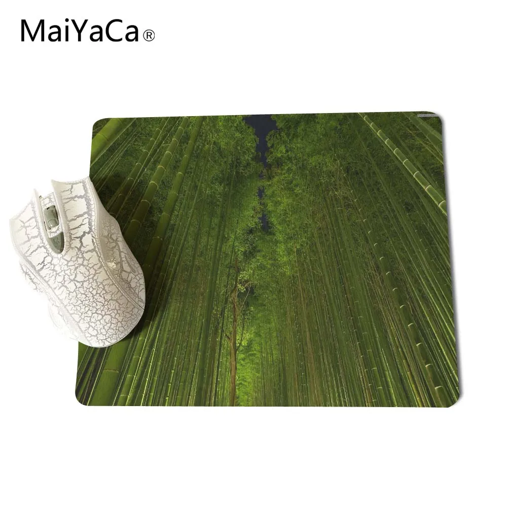 MaiYaCa Зеленые Бамбуковые лучшие игровые коврики для мыши резиновый коврик 18*22 см и
