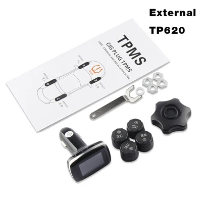 External Умный автомобиль TPMS TP620 12 В цифровая система контроля давления в шинах сигнализация давления в шинах внешний/внутренний датчик - Тип: External