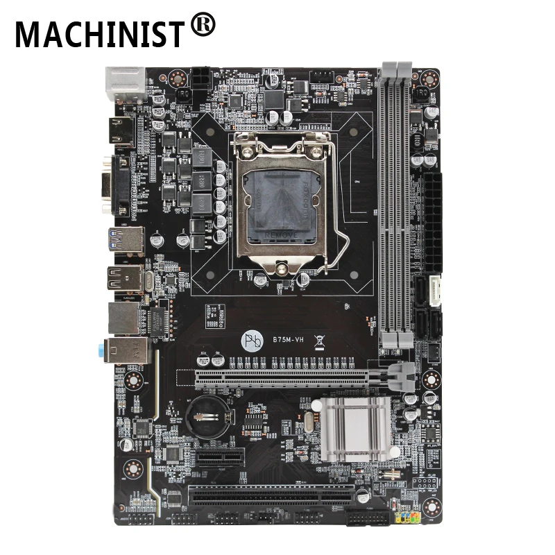 Новый B75M VH B75 LGA 1155 USB3.0 USB 3 0 DDR3 двухканальный 1600/1333/1066 DIMM для настольных ПК Intel Core 2/3