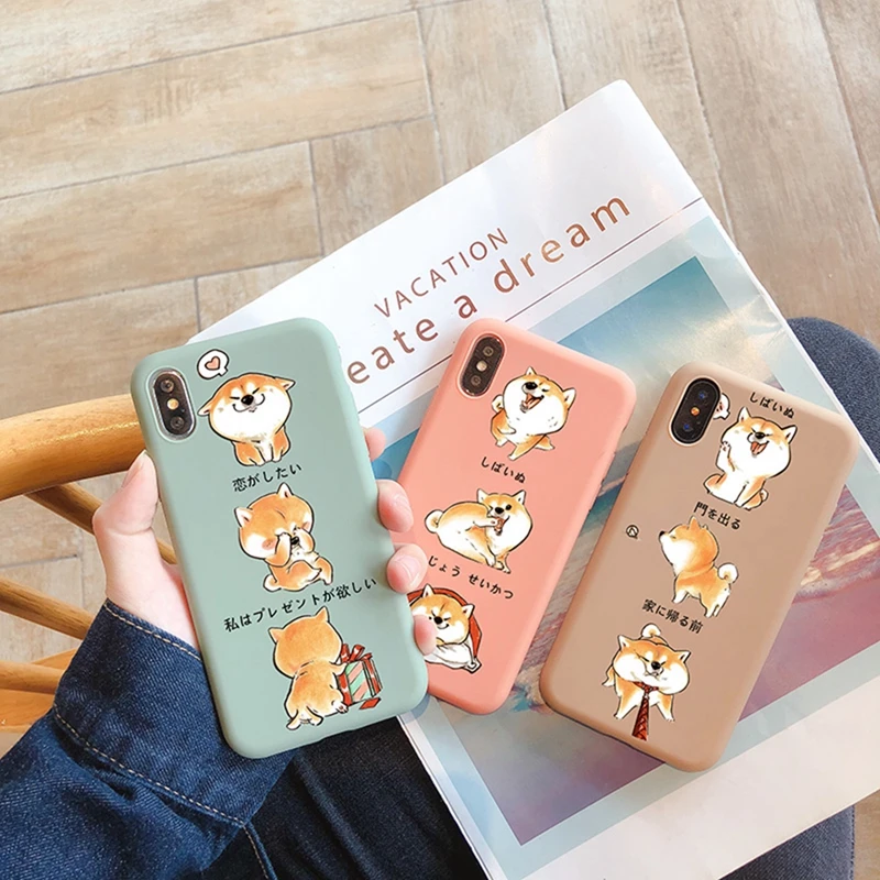 Cute Cartoon Animal back Case For iPhone XS Max XR X 6 6S 7 8 Plus 10 8plus case Lovely Candy Color Soft TPU Phone Back Cover |