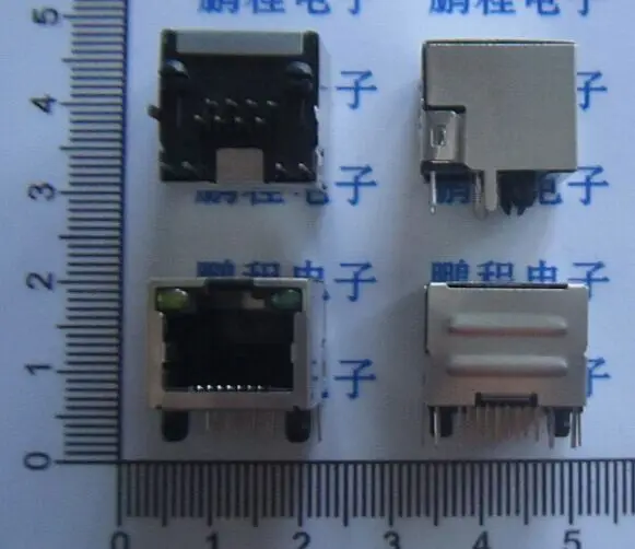 Модульный сетевой разъем RJ45 60 шт. Разъем LAN 56 8P экранированный светодиодный