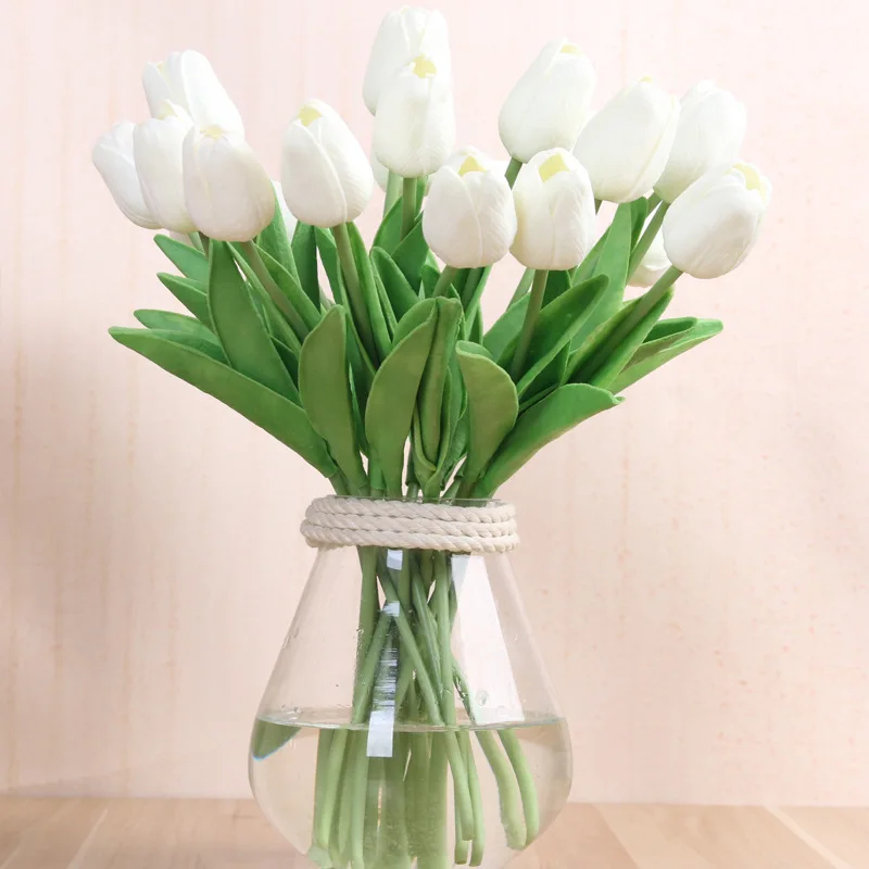 

1pcs 7pcs pu tulip flower real touch wedding flower bouquet artificial flowers for home Birthday party decoration