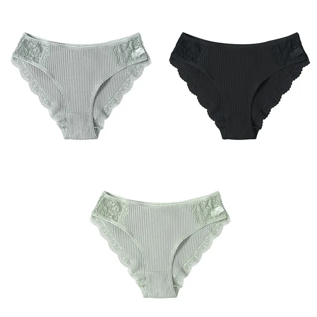 set 7 Cotton 3 шт, хлопковое нижнее белье, женские трусики, набор, удобные трусы, цветочные кружевные трусы для женщин, сексуальные трусики с низкой посадкой, нижнее белье - Цвет: set 7