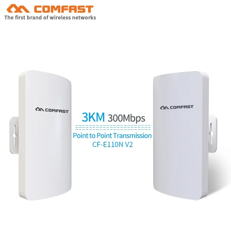 2 шт. Comfast 300 Мбит/с мини открытый беспроводной cpe wifi удлинитель Ретранслятор