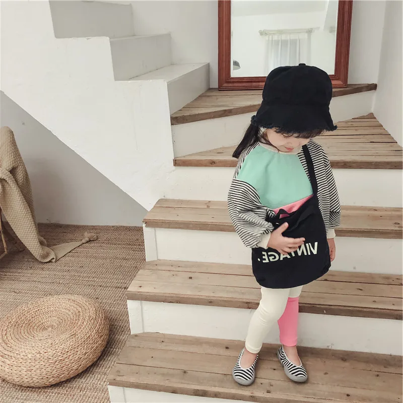 2Pcs Autumn Baby Girl Clothes Girl Clothing Set Cute Long Sleeve Top+Pants Suit Kids Clothes For Girl Splice Children Clothes