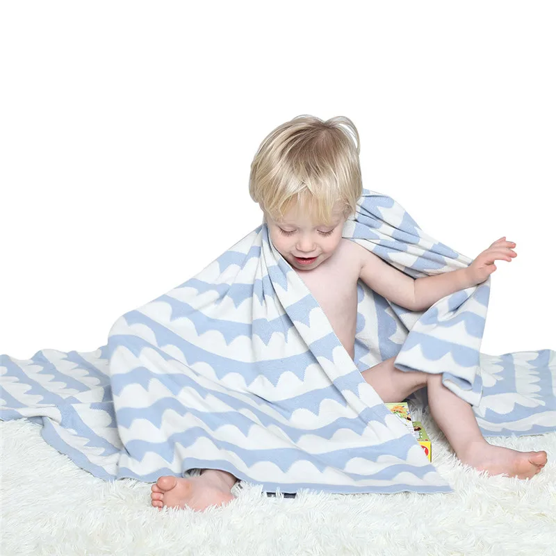 Новая одежда для детей новорожденных мультфильм кролик Вязание детское одеяло