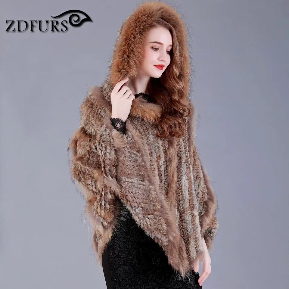 ZDFURS * Новые Модные теплые женские зимние сапоги Большой кроличье пончо с