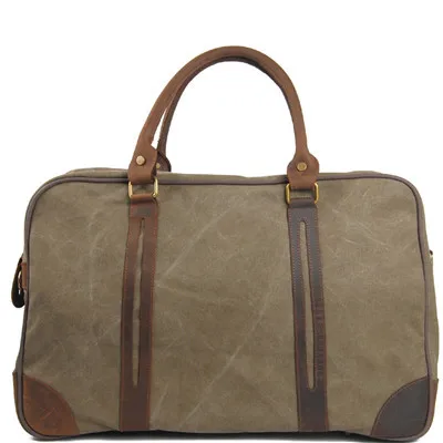 Vintage military Canvas Leather men travel bags Large weekend luggage gym sports &amp leisure Huge duffel tote | Багаж и сумки