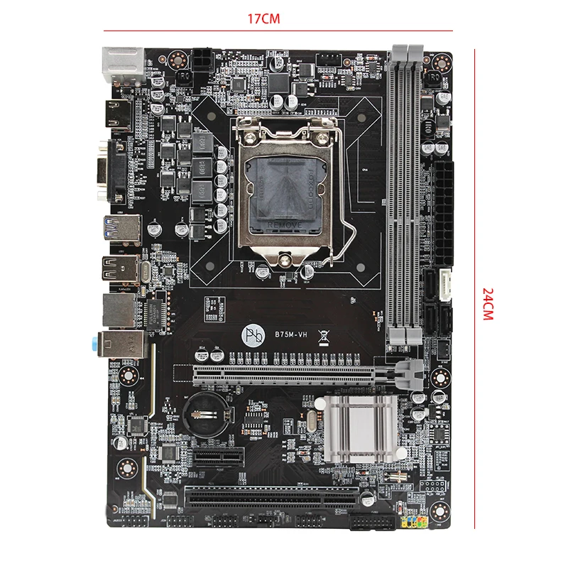 Новый B75M VH B75 LGA 1155 USB3.0 USB 3 0 DDR3 двухканальный 1600/1333/1066 DIMM для настольных ПК Intel Core 2/3