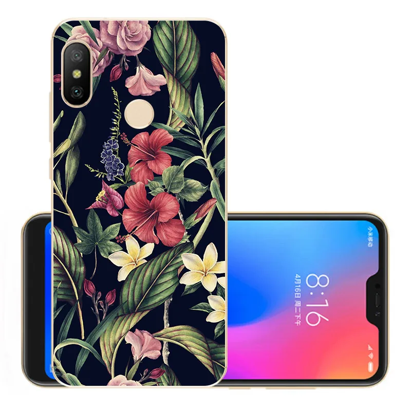 Чехол CaseRiver для Xiaomi Redmi 6 Pro мягкая силиконовая защитная накладка с узором из ТПУ