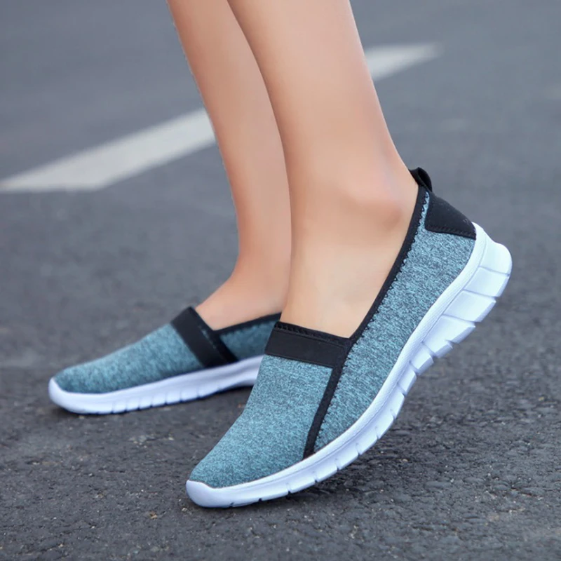 Женские кроссовки 2019 модная женская повседневная обувь из лайкры легкая