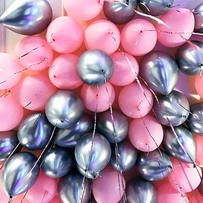 mix10 10 шт. Длинные Новые блестящие латексные шары с металлическим жемчугом толстые Хромированные Металлические цвета надувные воздушные шары Globos декор для дня рождения - Цвет: mix10