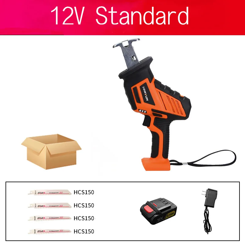 12V 1 Battery 12 В 16,8 в литиевая батарея* 2 Беспроводная сабельная пила набор наружных электрических пильных дисков для резки дерева и металла Деревообрабатывающие инструменты - Цвет: 12V 1 Battery