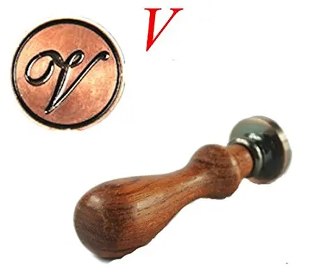 Винтажная Буква V Алфавит инициал гравировка Свадебное приглашение восковая