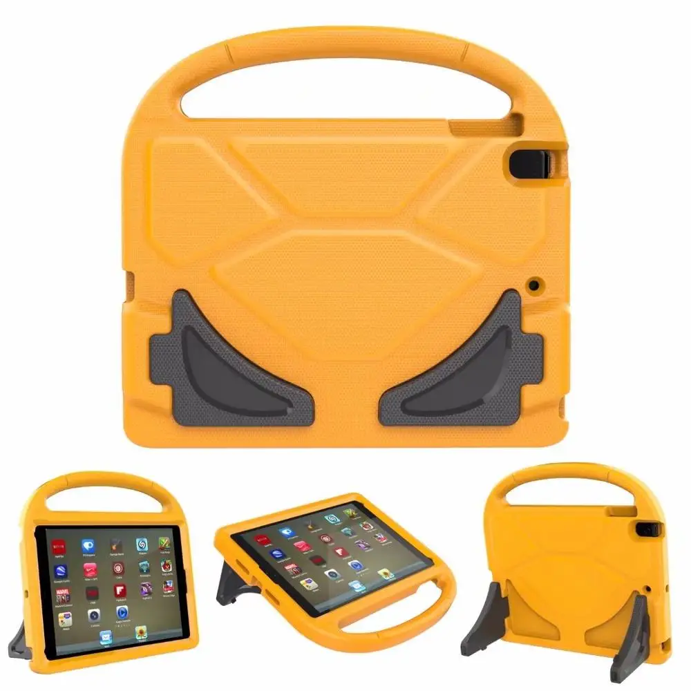 Дети Безопасный EVA кремния для iPad5/6 Air 1 2 защитный жесткий чехол Apple iPad 9,7 A1822 A1823 A1893+ ручка - Цвет: Цвет: желтый
